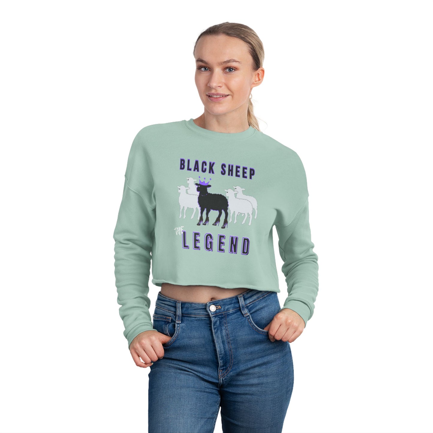 Women's Streetwear Black Sheep Bundle – Cropped Sweatshirt + Mug + Car Air Freshener