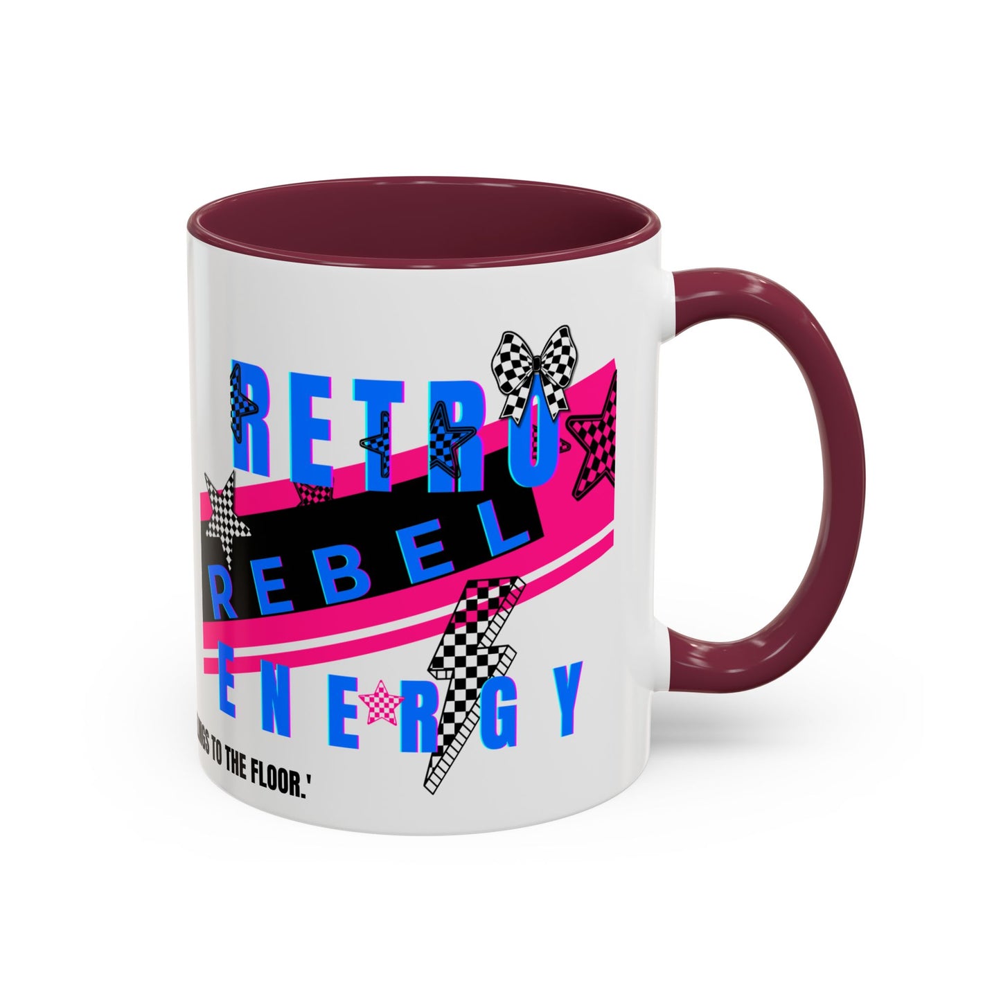 Retro Rebel Mug, 90s Pop Culture Nostalgia, "Bangs to the Ceiling"