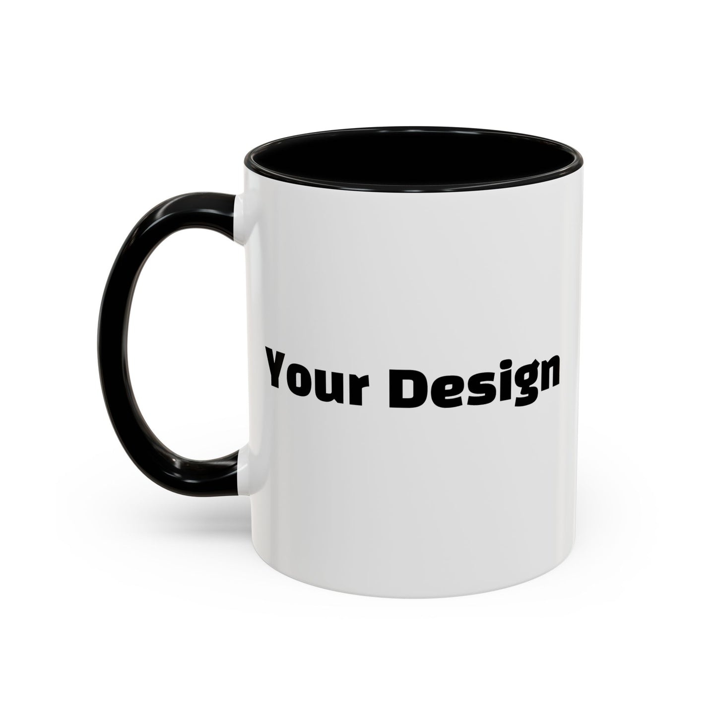 Custom Accent Coffee Mug, Personalized Design, Variety Colors