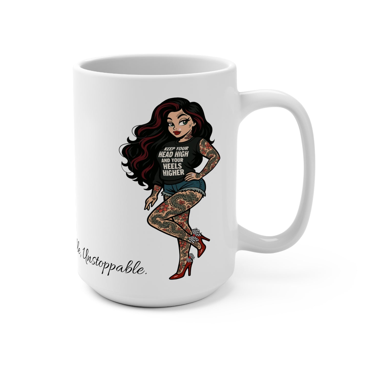 Women's Tattooed & Unbothered Bundle – Cropped Hoodie + Mug