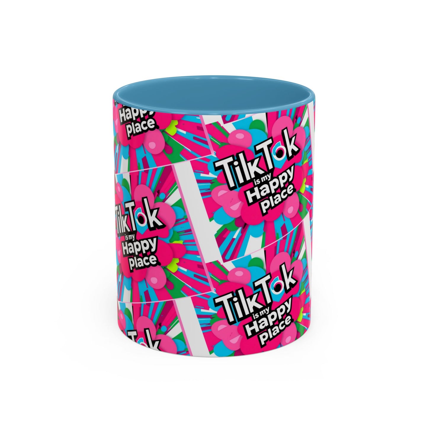 Von Tiktok inspirierte Tasse mit buntem Akzent
