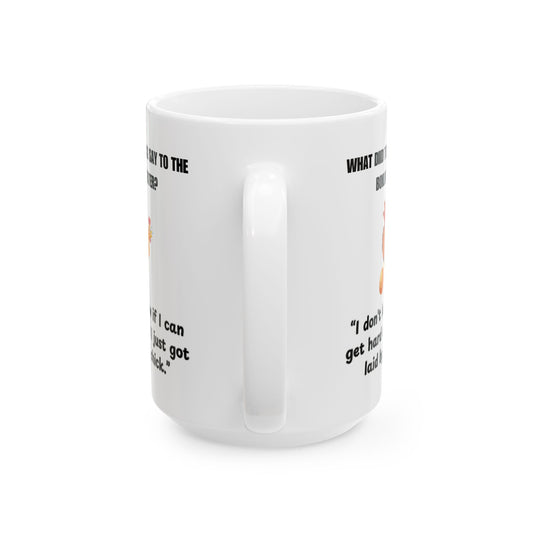Funny Ceramic Mug, 18+, Laying Eggs