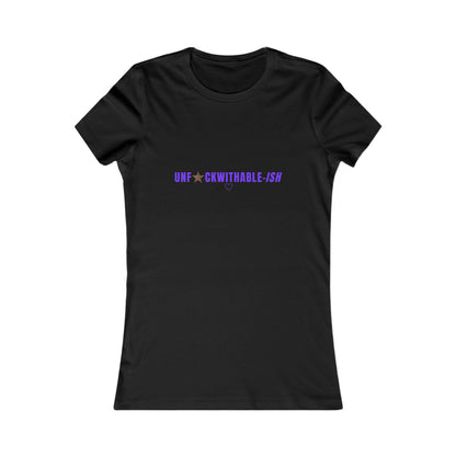 Unf★ckwithable-ish Women’s Fitted Tee, Spiritual Badass Definition on Back