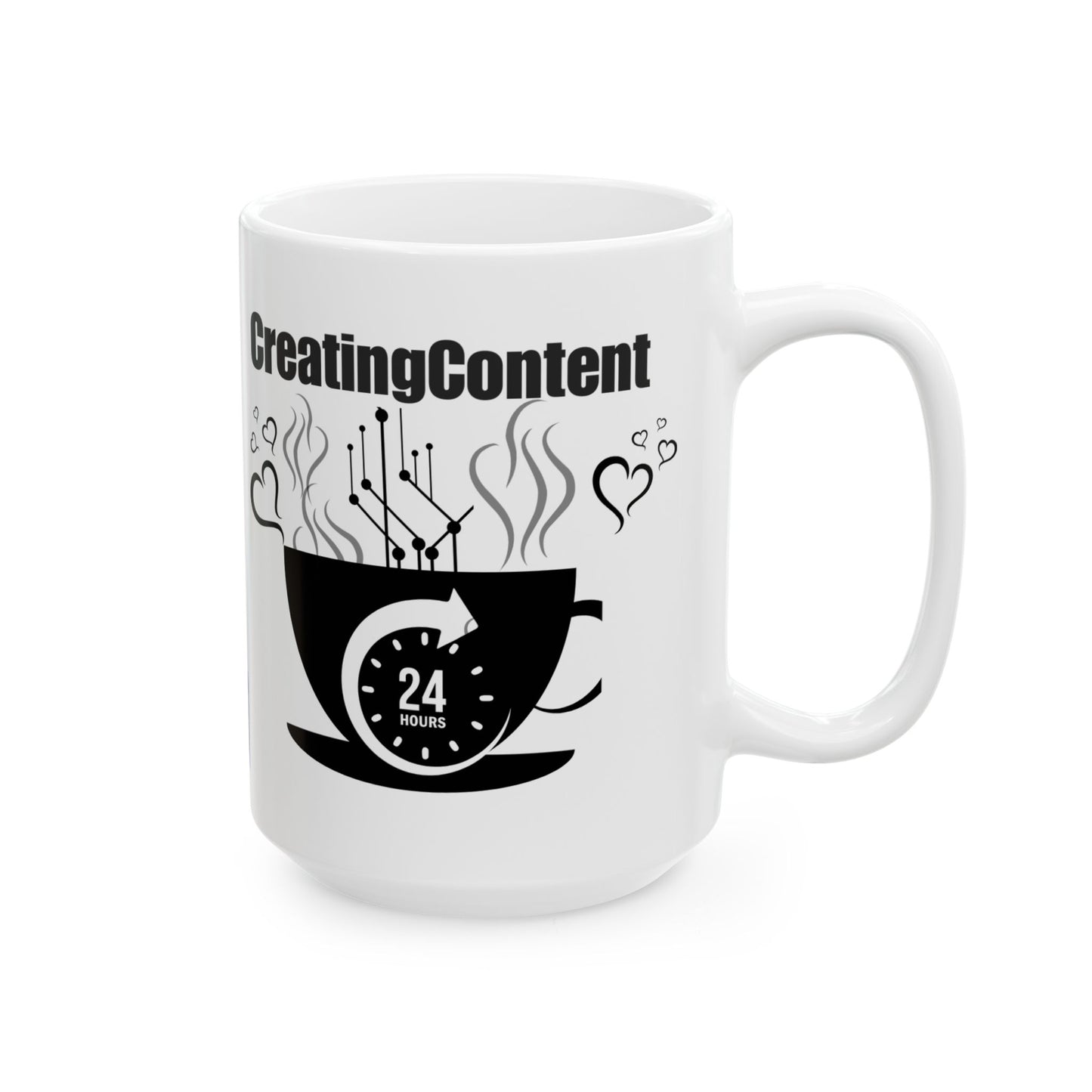 TikTok Inspired Mug, Creating Content 24/7