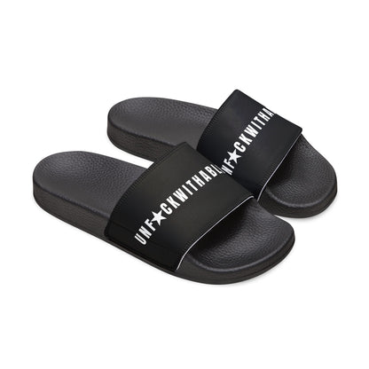 UNF★CKWITHABLE-ISH™ Men's Removable Strap Slide Sandals Black, White/White Star