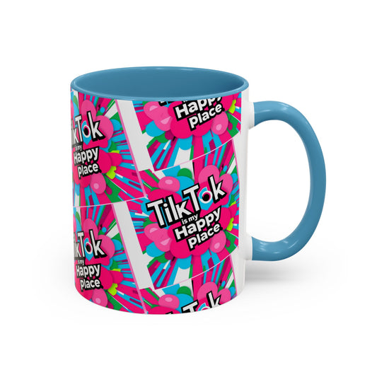 Von Tiktok inspirierte Tasse mit buntem Akzent