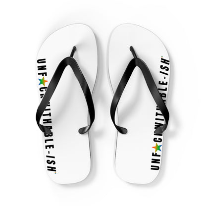 UNF★CKWITHABLE-ISH™ Flip Flops Black/Green Gradient Star