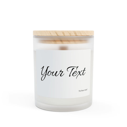 The Bean Grind™ Custom Frosted Glass Scented Candle, 9 Scent