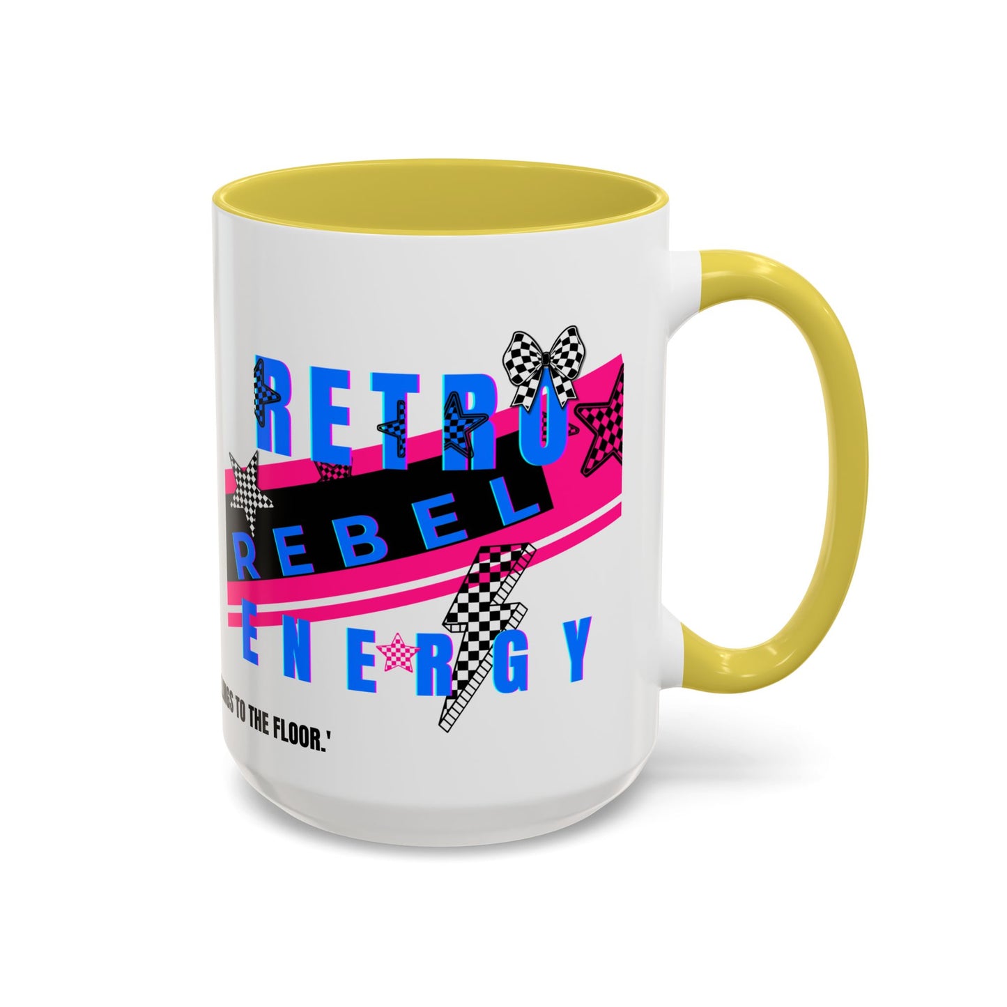 Retro Rebel Mug, 90s Pop Culture Nostalgia, "Bangs to the Ceiling"