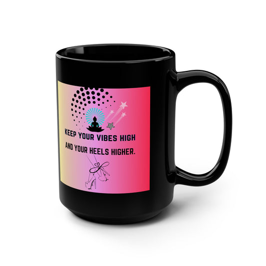 Inspirational Black Mug, Boss Vibes