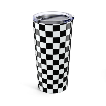 Retro-Rebel Unf★ckwithable-ish Tumbler, Orange Checker