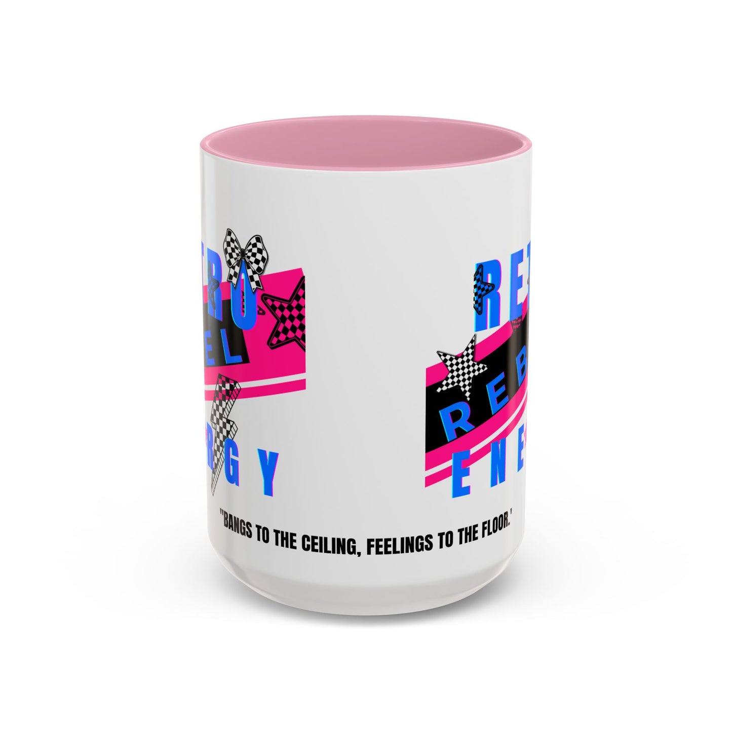 Retro Rebel Mug, 90s Pop Culture Nostalgia, "Bangs to the Ceiling"