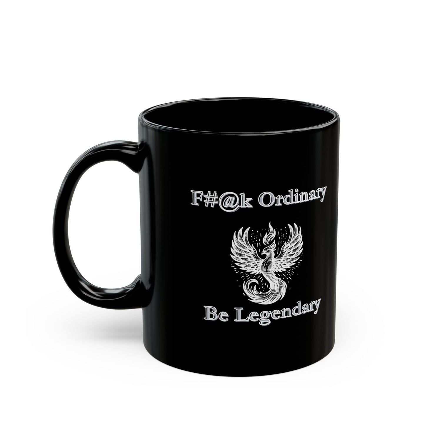 Inspirierende schwarze Keramiktasse
