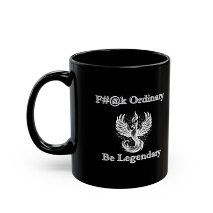 Inspirierende schwarze Keramiktasse