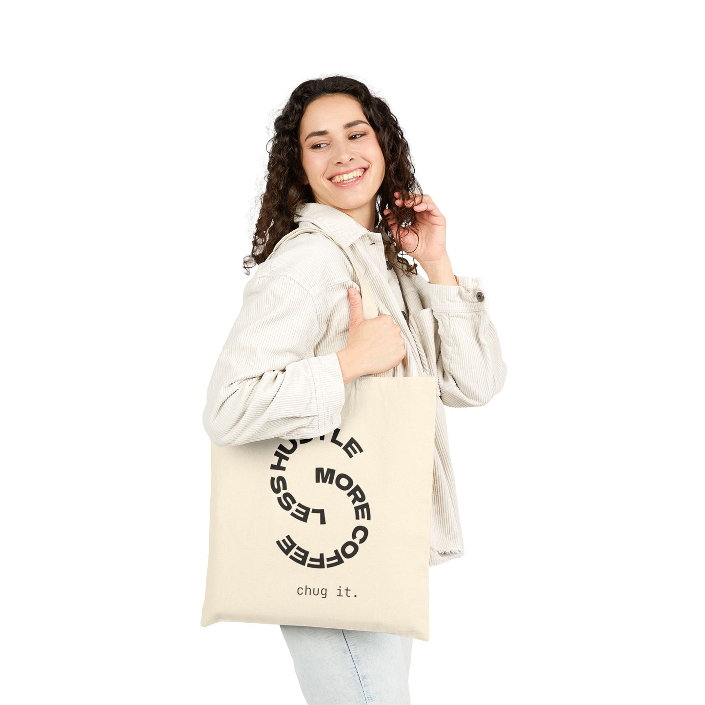 Customizable Premium Cotton Canvas Tote Bag, Summer Accessories, Beach Bag, Travel Bag, Perfect for Hustlers, Baddies & Coffee Lovers