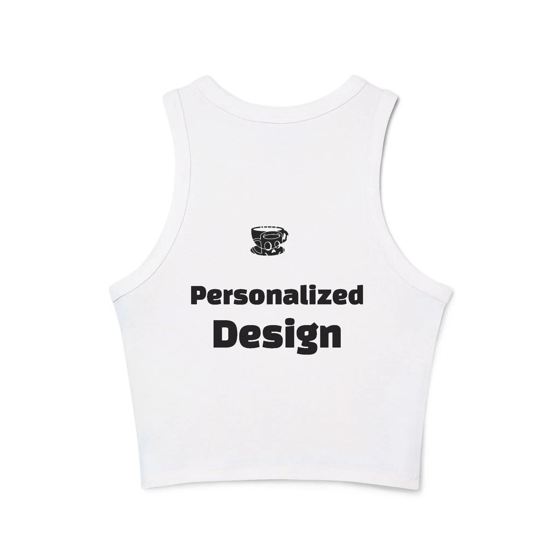 The Bean Grind™ Personalized Women's Rib Racer Tank Top Printify