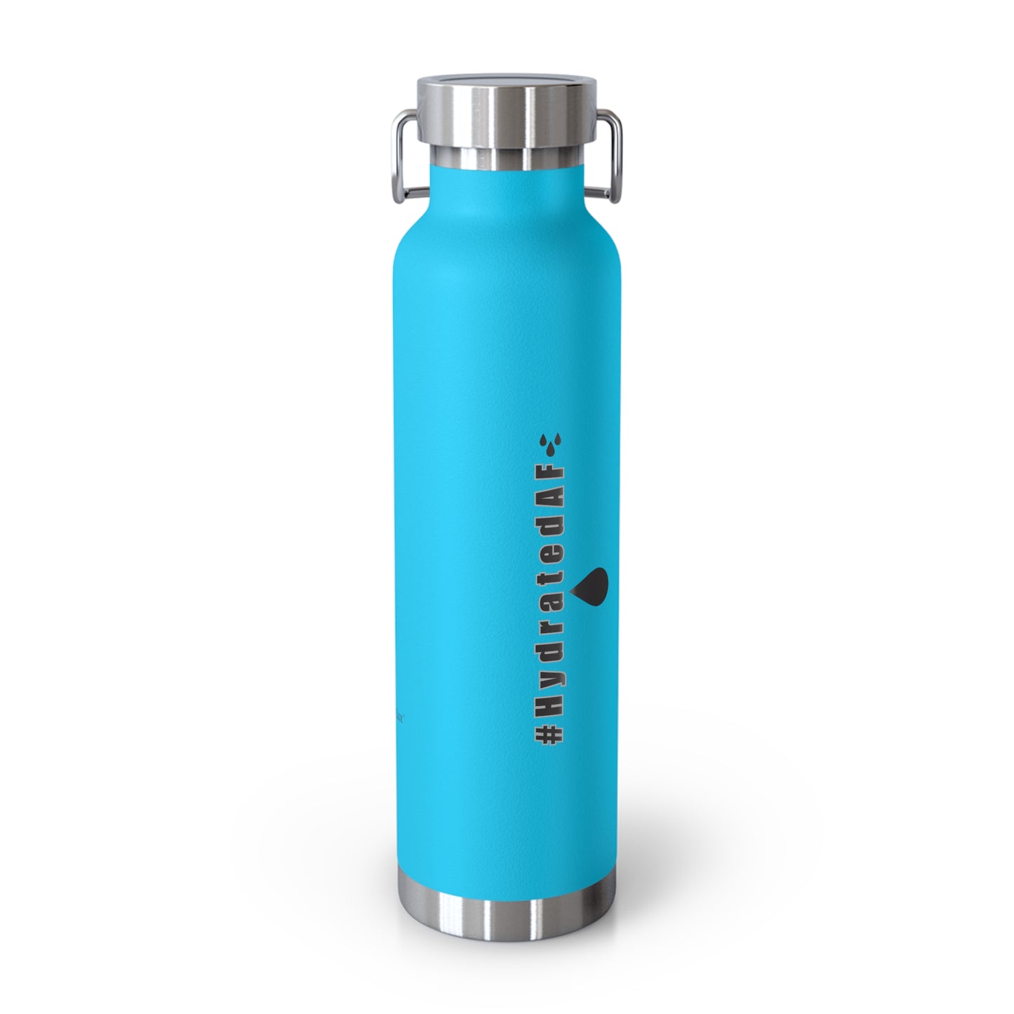 The Bean Lux™ #HydratedAF Custom Copper Vacuum Insulated Water Bottle 22oz, Outdoor Water Bottle, Your Initials