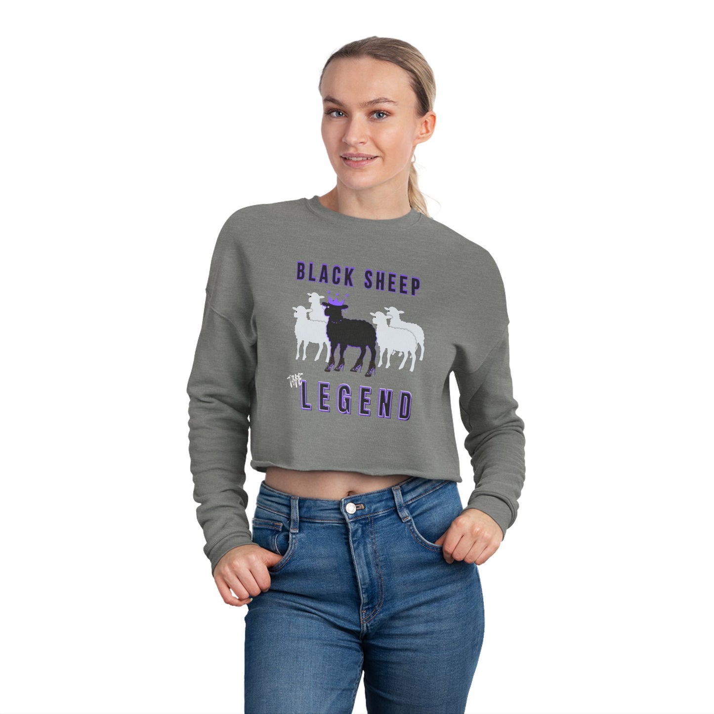 Women's Streetwear Black Sheep Bundle – Cropped Sweatshirt + Mug + Car Air Freshener