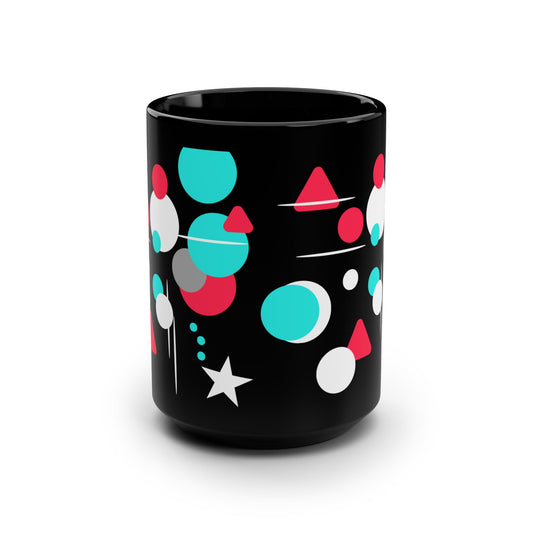 Inspirational Black Ceramic Mug, Mood Board Energy