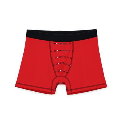 UNF★CKWITHABLE-ISH™ Boxer Briefs – Classic Red All-Over, Warning: Extreme Confidence In This Package