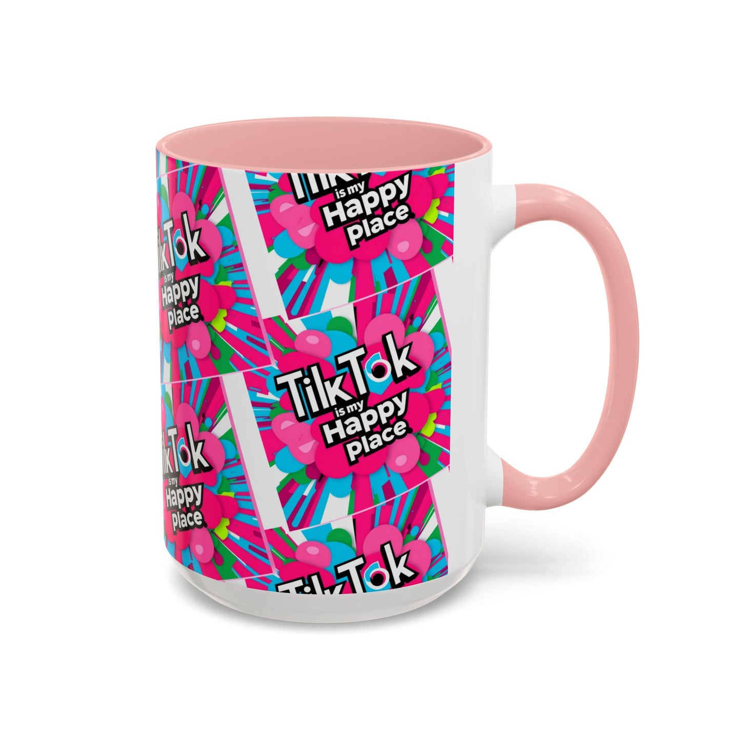 Von Tiktok inspirierte Tasse mit buntem Akzent
