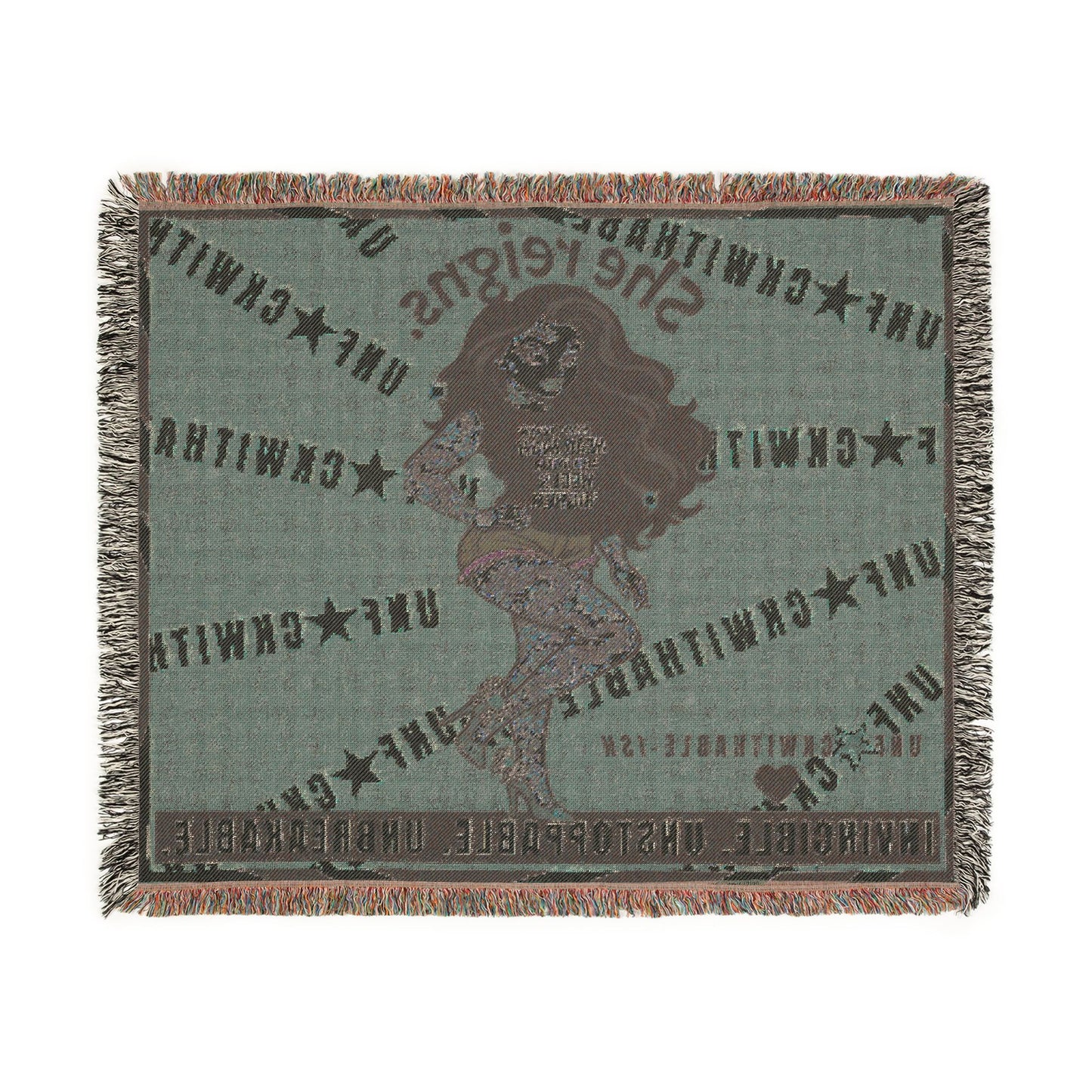 UNF★UCKWITHABLE-ISH™ 
Skarlitt, Woven Blanket/Wall Tapestry