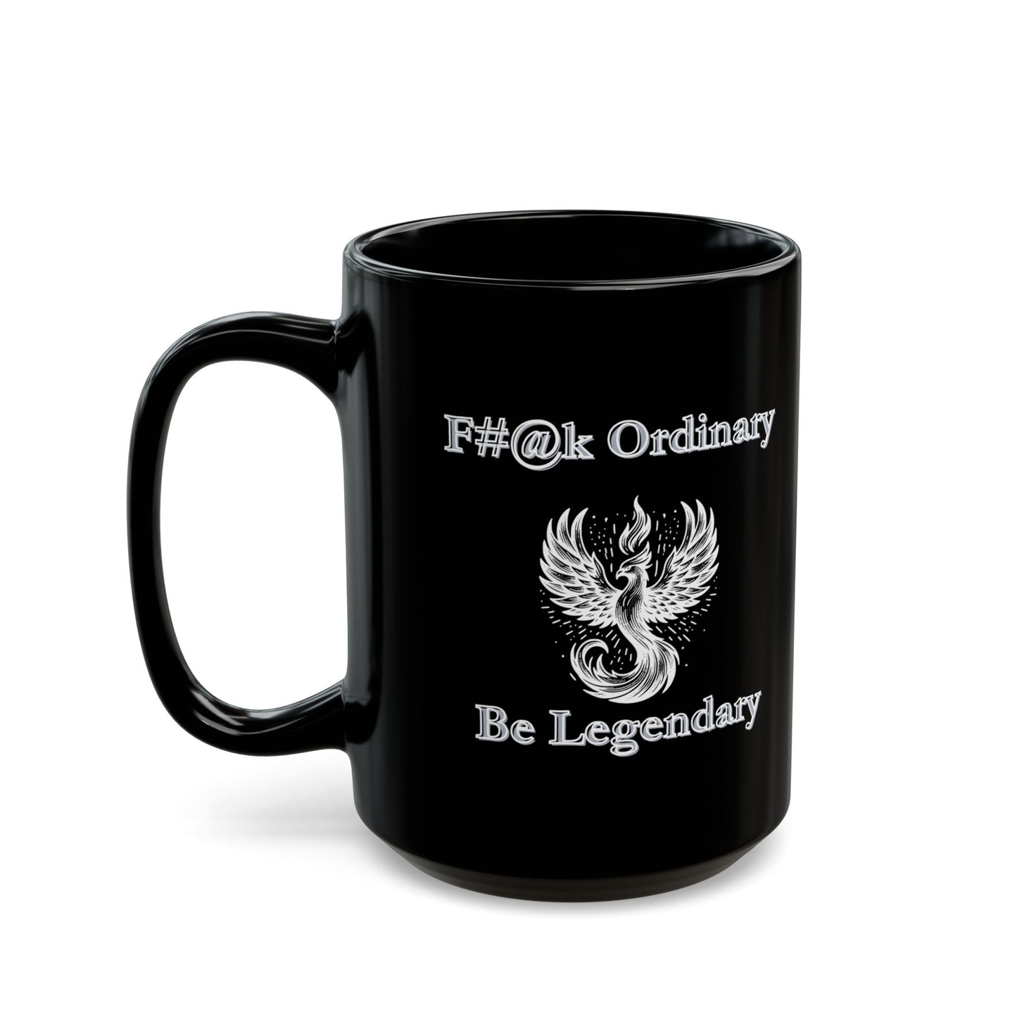 Inspirierende schwarze Keramiktasse