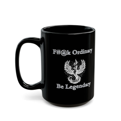 Inspirierende schwarze Keramiktasse