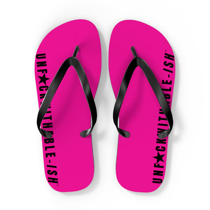 UNF★CKWITHABLE-ISH™ Flip Flops Hot Pink Star