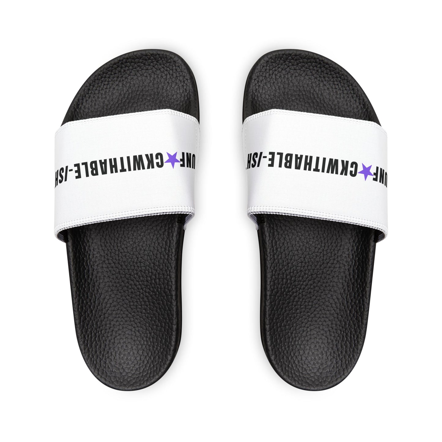 UNF★CKWITHABLE-ISH™ Streetwear Style Women’s Slides, Purple-Star Edition