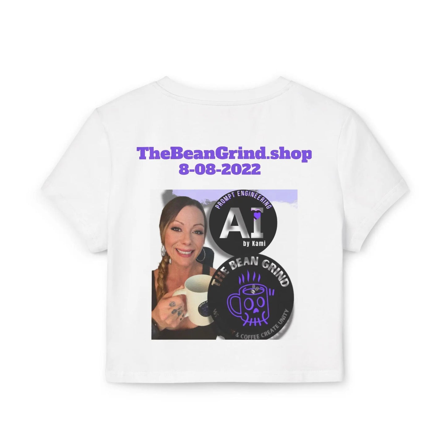Crop Top for Women - "Chains Break" + Custom Sober Date- Purple Chain Edition Printify
