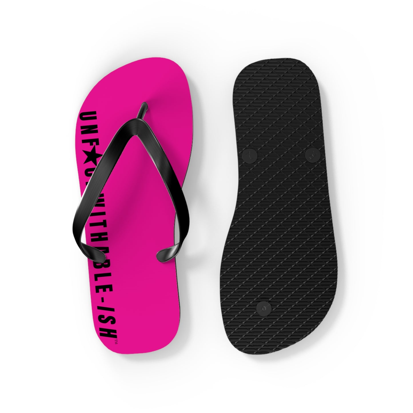UNF★CKWITHABLE-ISH™ Flip Flops Hot Pink Star