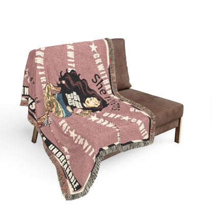 UNF★UCKWITHABLE-ISH™ 
Skarlitt, Woven Blanket/Wall Tapestry