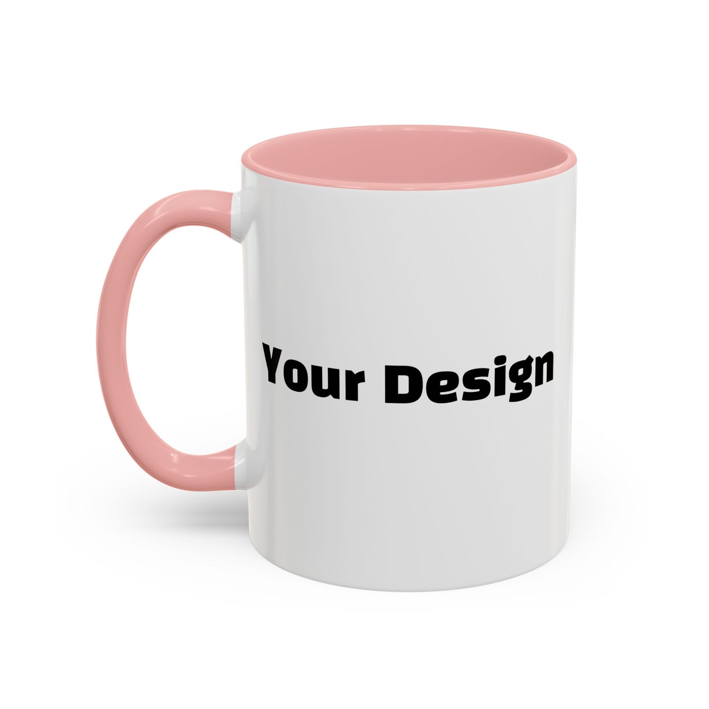 Custom Accent Coffee Mug, Personalized Design, Variety Colors