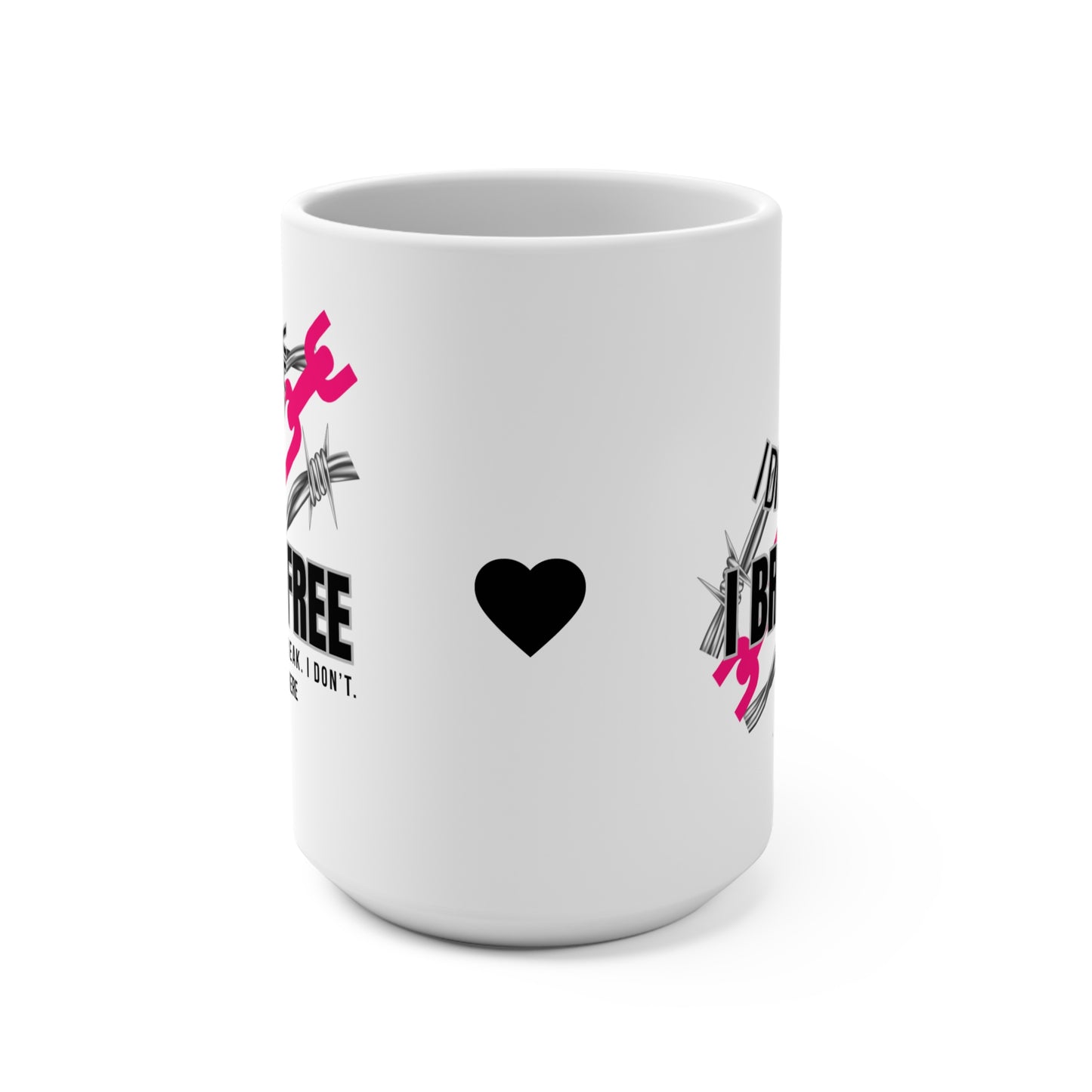 Custom Sobriety Mug, Chains Break - Hot Pink Edition + Sober Date