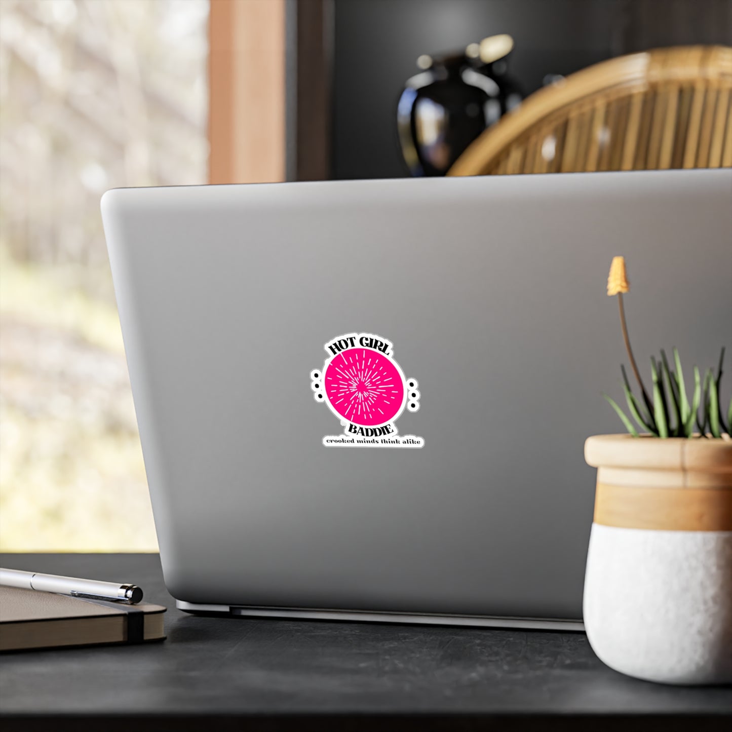 Hot Girl Baddie Vinyl Decal, Trendy Sticker for Self-Expression