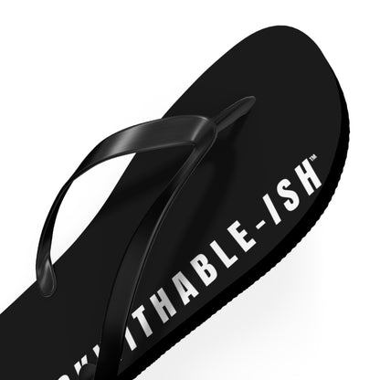 UNF★CKWITHABLE-ISH™ Flip Flops, White/White Star
