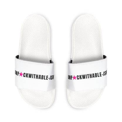 UNF★CKWITHABLE-ISH Women’s Slides — Hot-Pink Star Edition