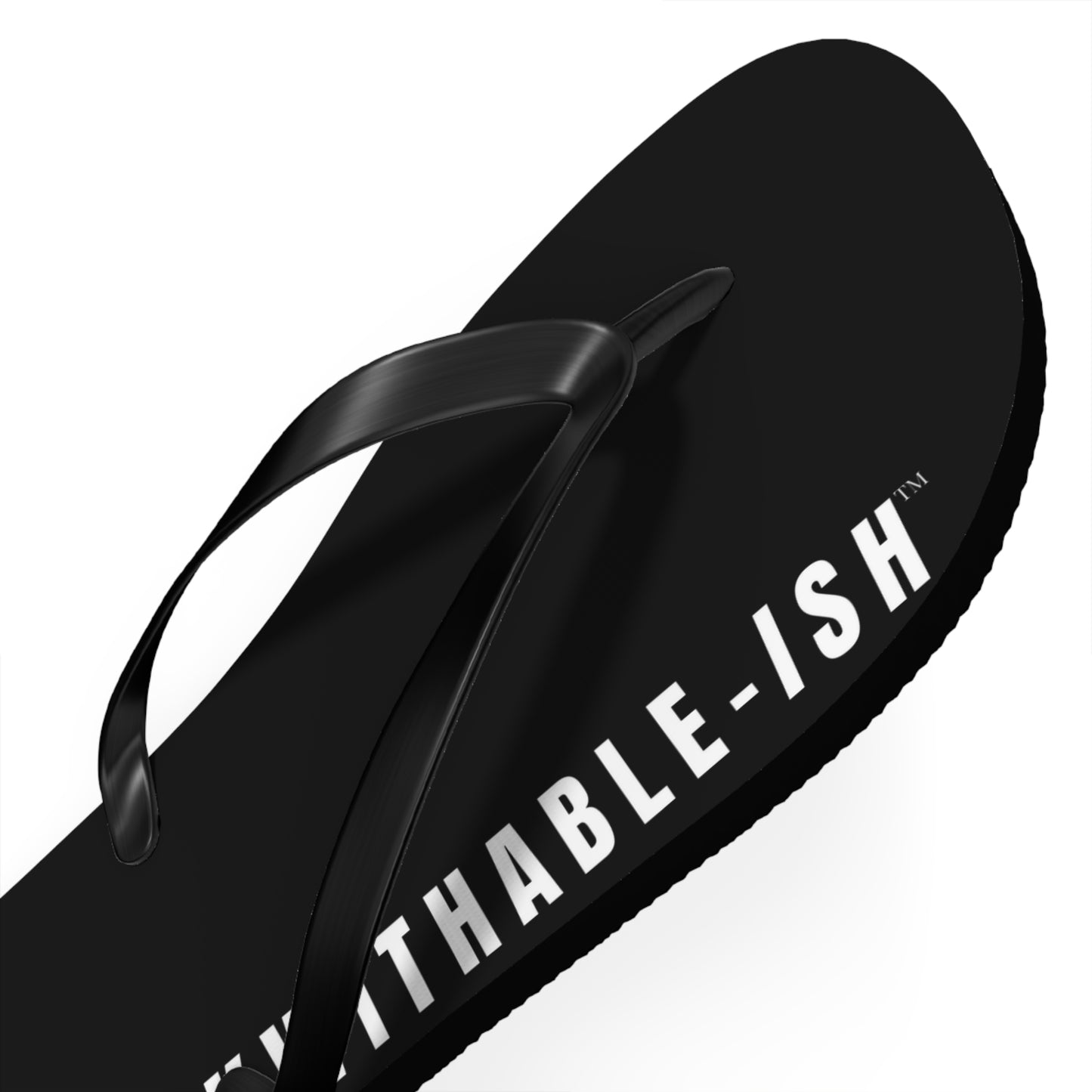 UNF★CKWITHABLE-ISH™ Flip Flops Black, White/Purple Star