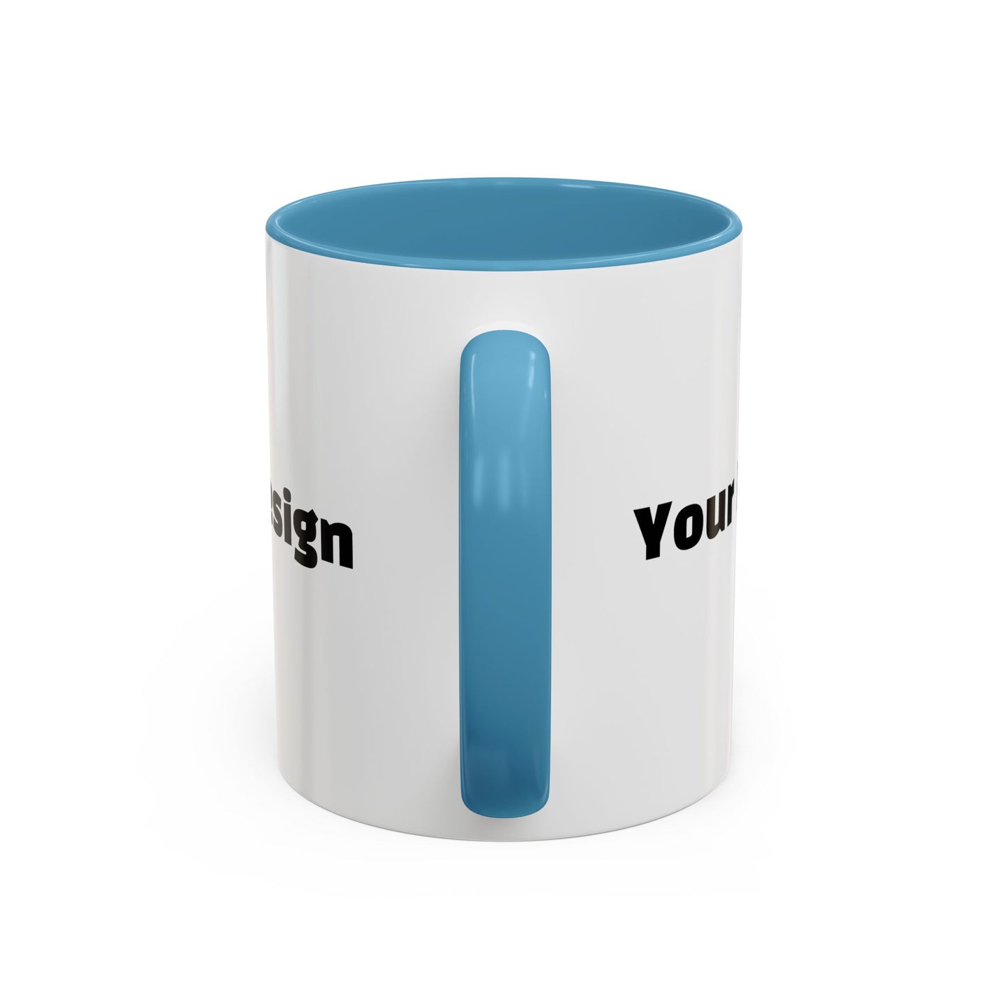 Custom Accent Coffee Mug, Personalized Design, Variety Colors