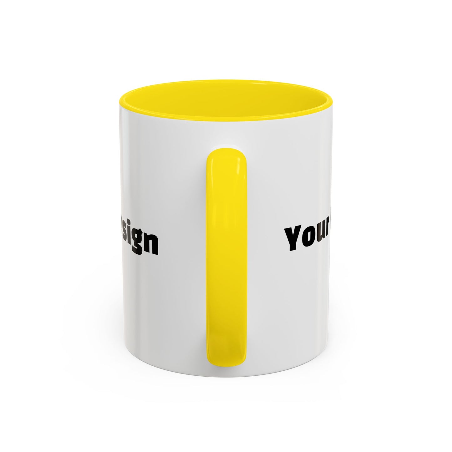 Custom Accent Coffee Mug, Personalized Design, Variety Colors