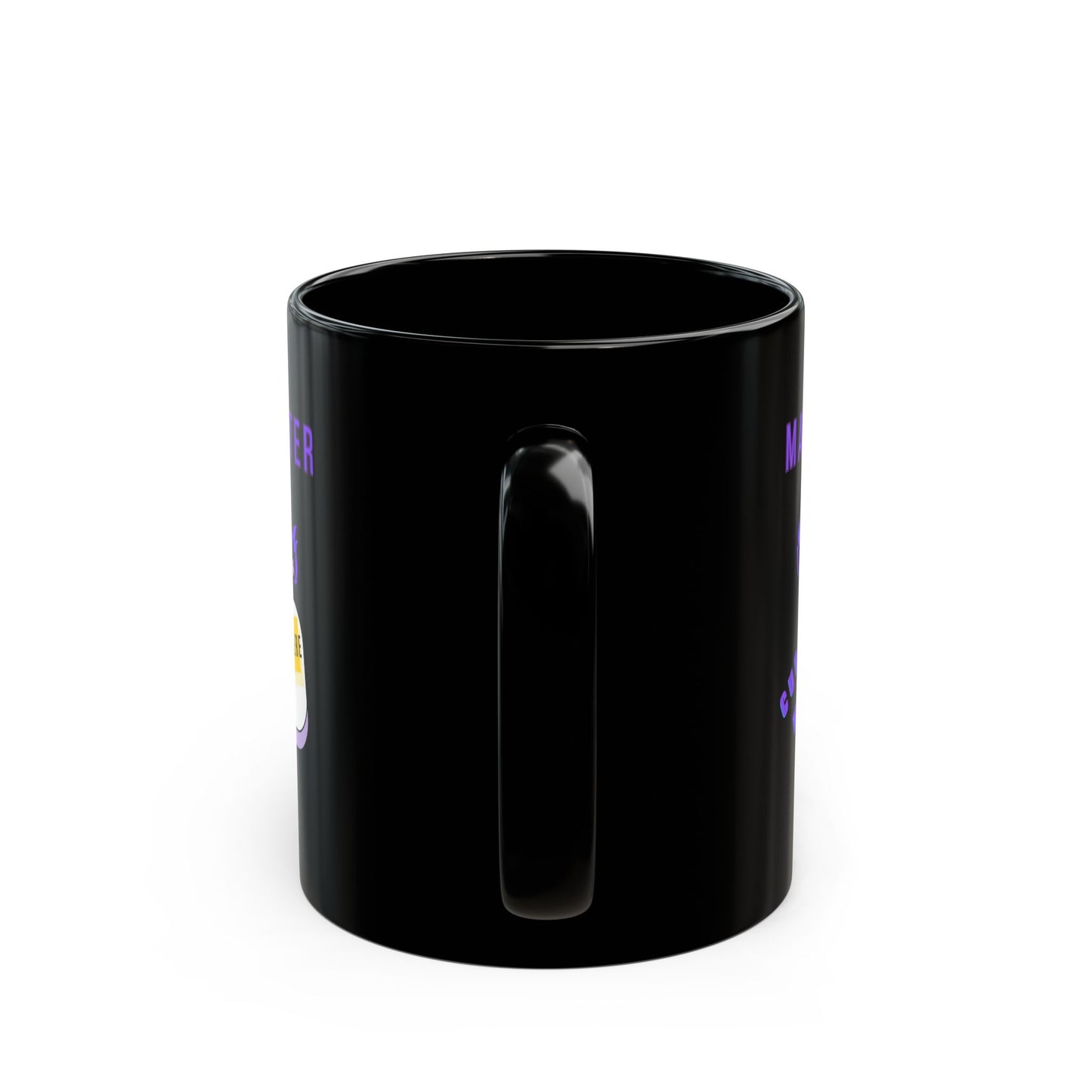 Custom Funny Ceramic Black Mug, Main Character Energy, 11oz & 15oz - Personalized Mood