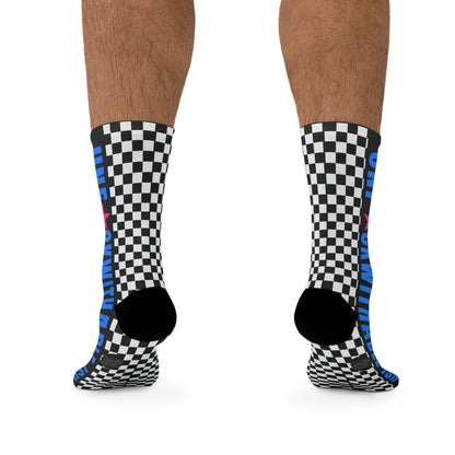 Unf★ckwithable-ish Retro-Rebel Electric Blue/Hot Pink Socks