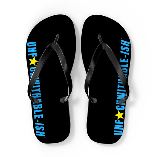 UNF★CKWITHABLE-ISH™ Flip Flops, BlackTeal/Yellow Star