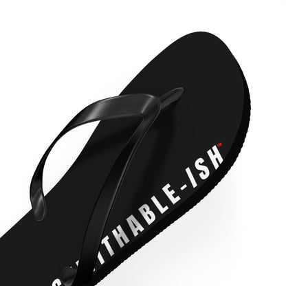 UNF★CKWITHABLE-ISH™ Flip Flops White/Red Star