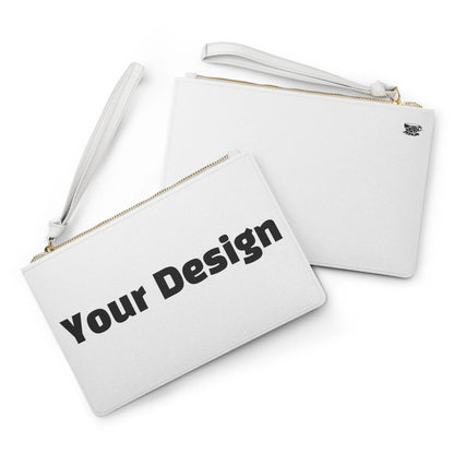 The Bean Grind Classy Veegan Leather Clutch Bag, Personalized Design Printify