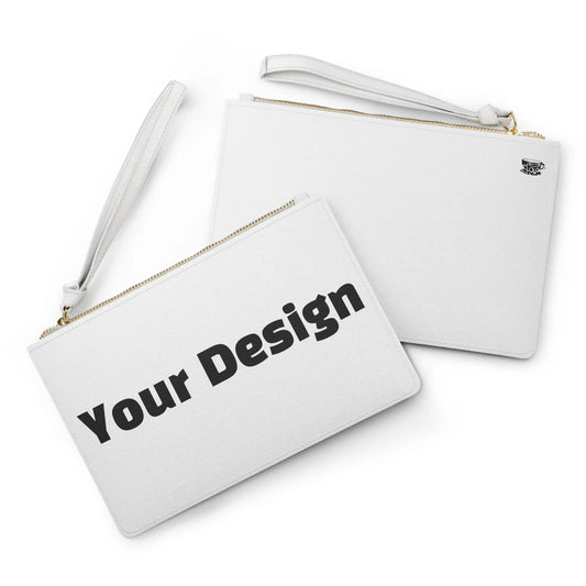 The Bean Grind Classy Veegan Leather Clutch Bag, Personalized Design Printify