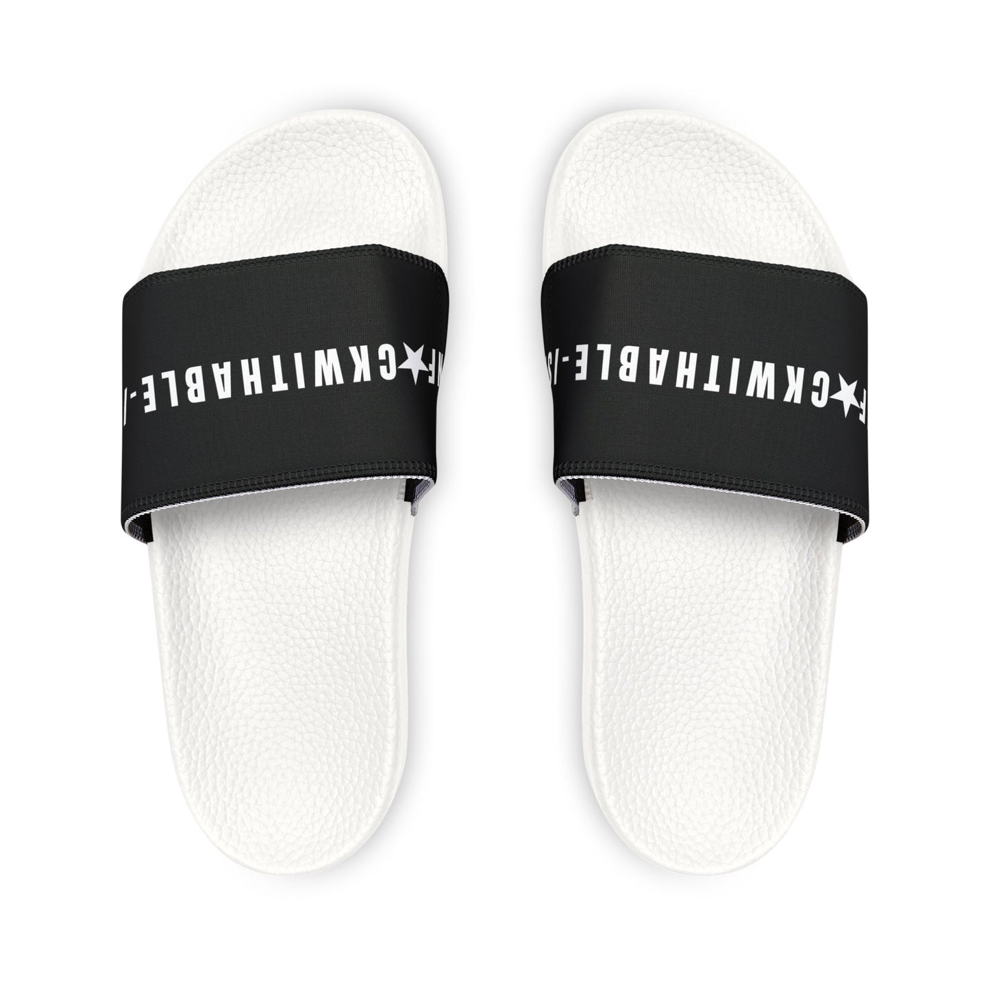 UNF★CKWITHABLE-ISH™ Men's Removable Strap Slide Sandals Black, White/White Star