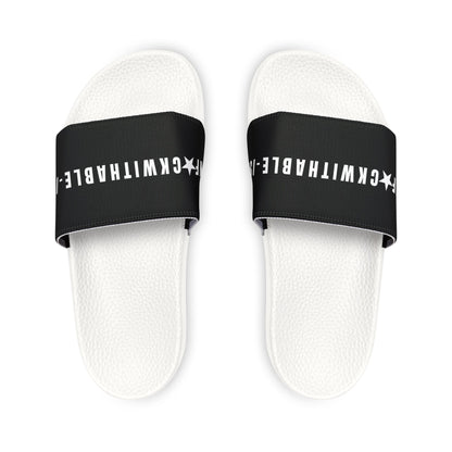 UNF★CKWITHABLE-ISH™ Men's Removable Strap Slide Sandals Black, White/White Star