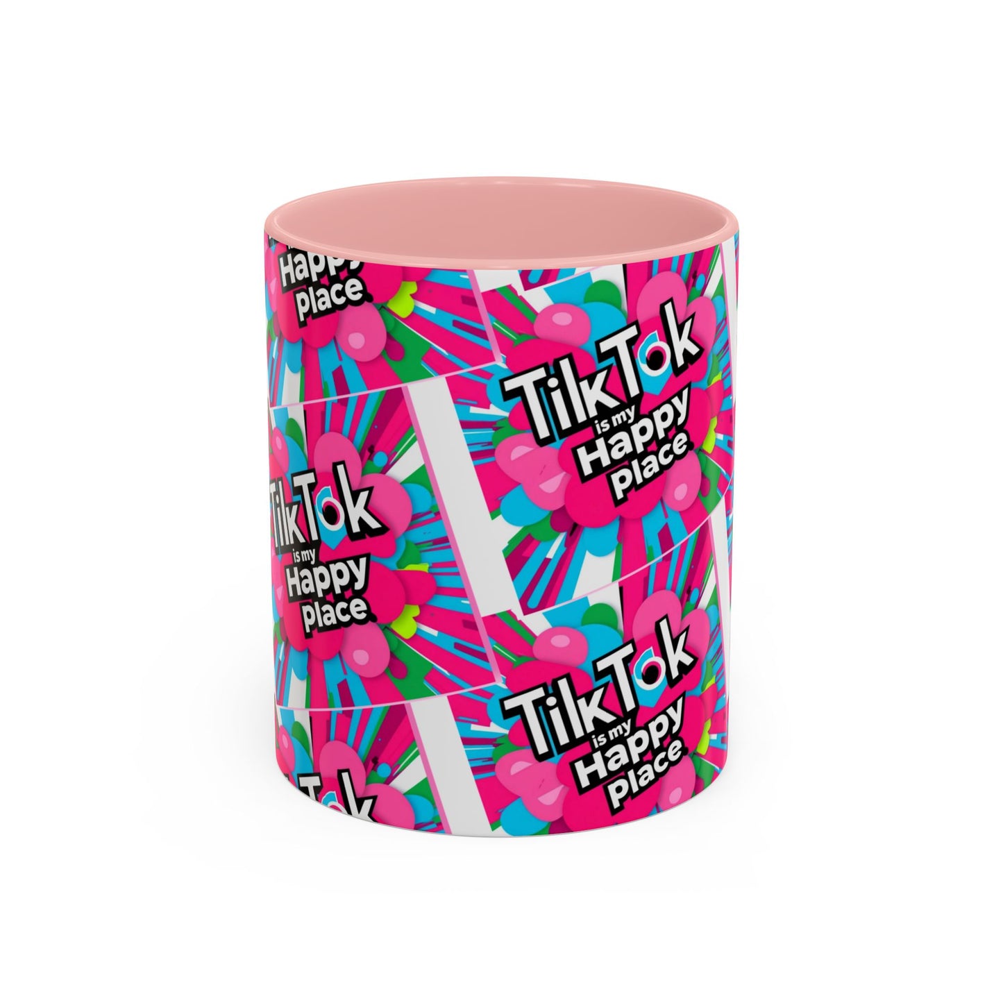 Von Tiktok inspirierte Tasse mit buntem Akzent